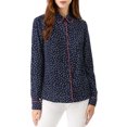 thumbnail image 3 of INSPIRE CHIC Chemise à Manches Longues Imprimée pour Femmes avec Passepoil Bleu P, 3 of 6