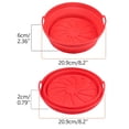 thumbnail image 2 of EGNMCR Tapis de Cuisson Casserole de Friteuse Doublures Rondes Réutilisables Doublures de Panier de Friteuse Accessoires - Remplacement des Doublures en Papier Parchemin -[8.2 Pouces] Bol en silicone, 2 of 2