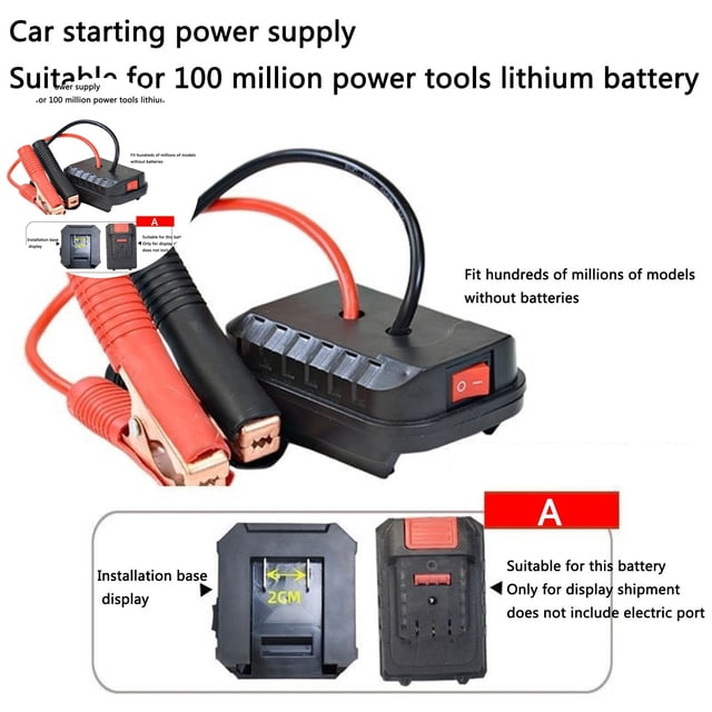 Dvruxg Car Battery Jump Starter - Portable Jump Starter | High-Power, Safe Converter Adapter | Auto, Automotive Battery Booster Inverter for Truck, Camping, Outdoor, Rv