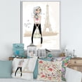thumbnail image 3 of Designart Cute Girl By The Tour Eiffel In Paris FLOAT FRAME WALL ART, 3 of 4