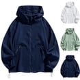 thumbnail image 1 of Txeol Mens Breathable Running Workout Hooded Jacket Sun Shirt UPF 50+ Sun Protection Shirts Rash Guard Athletic Full Zip Hoodies Limited Time Deal,White,XXXL, 1 of 9