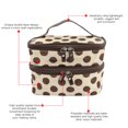 thumbnail image 4 of Travel Cosmetic Makeup Bag Organizer Double Layer Dot Pattern Toiletry Bag Case Pouch With Mirror For Woman, 4 of 7