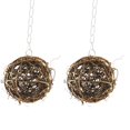 thumbnail image 1 of Miangastore Vine Willow Branch Ball Rattan Balls for Parrots Cage Hanging Ornament 2Pcs 3.9In, 1 of 8