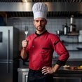 thumbnail image 1 of Men's Catering Chef Workwear Long Sleeve Cardigan Shirt Kitchen Outfit Comfortable Durable Top for Cooking, 1 of 4