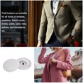 thumbnail image 5 of Unique Bargains 10pcs 48L Fabric Cloth Covered Button 30mm Round Metal Shank Sewing Buttons for Suits Dress Blouses, White, 5 of 5
