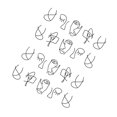 thumbnail image 1 of destyer Cartoon Animal Line Drawing Nail Stickers DIY Fake Full Nail Tip Decals Beauty Art Tools, 1 of 8