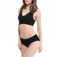 thumbnail image 4 of XZNGL Womens Non Steel Ring Adjustable Gathered Buckle Lace Bra Set, 4 of 6