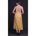 thumbnail image 3 of Bimba Feuilles Femmes Dos Nu à Col Licou Tenue de Plage Été Soirée Fête Robe-Grand, 3 of 6