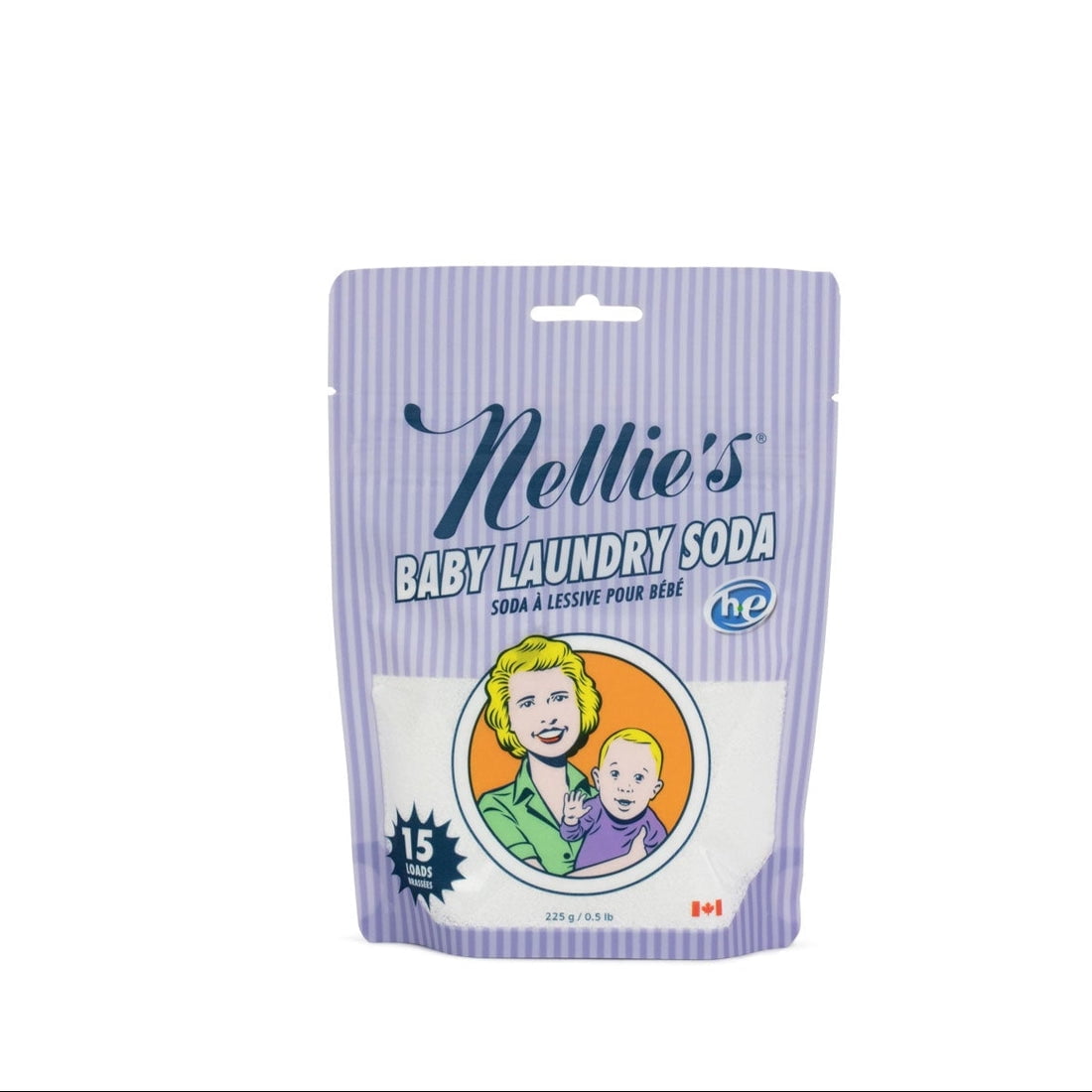 Nellie's Baby Laundry Soda, 15 Loads, 225g, Laundry Detergent, Try-It Size!