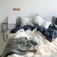 thumbnail image 1 of 4 Piece Bedding Set | Duvet Cover, Fitted Sheet & Pillowcases | Reversible Design for Student Dorm, Guest Room & Home | Soft Washed Polyester Microfiber | Twin, Full & Queen Sizes, 1 of 6