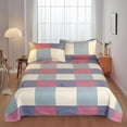 thumbnail image 4 of Apmemiss Plaid Comforter Set Full 3 Pieces Soft Bedding Plaid Comforter Set, Check Simple Geometric Square Pattern Bedding Set, Modern Soft Washed Microfiber Comforter Cover and 2 Pillowcases, 4 of 6