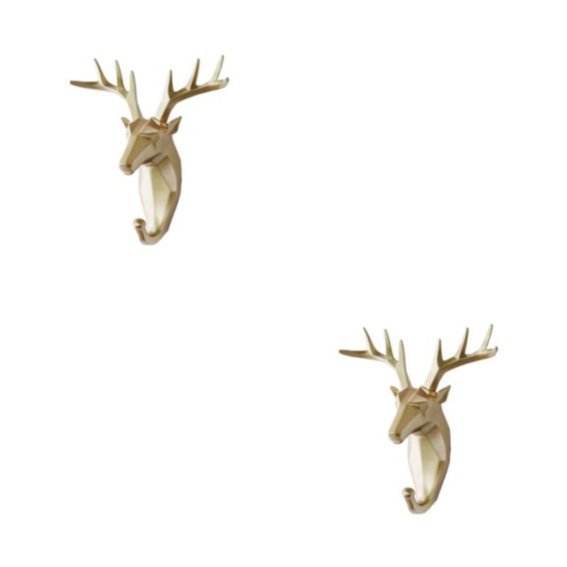 Wweixi Coat Hooks Easy To Install And Wide Application For Added In Daily Life golden (deer) 2Set