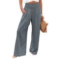 thumbnail image 1 of MAWCLOS Women's High Waist Palazzo Lounge Pants, Solid, Gray, Size L, 1 of 4