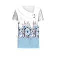 thumbnail image 4 of SDNall Chemise à Manches Courtes Imprimée pour Femmes Printemps/été, T-shirt Décontracté à Boutons Imprimé, 4 of 9