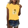 thumbnail image 2 of Lenago Hauts d'Été Grande Taille pour Femmes Hauts d'Été Décontractés Manches Courtes Col Rond T-Shirt Ample Blouse Hauts Tenues du 4 Juillet pour Femmes, 2 of 4