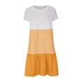 thumbnail image 4 of CHUANK Robes en Lin pour Femmes Été Grande Taille Manches Courtes Col en V Longueur Genou Robe Ample Décontractée Confortable Robe de Plage Soldes de Liquidation 2024, 4 of 7