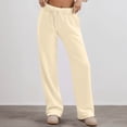 thumbnail image 2 of Womens Joggers Women's High Waist Casual Drawstring Pants Basic Solid Color Trousers for Daily Wear Comfortable Pants for Spring Fall Winter Season Size M, 2 of 5