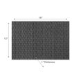 thumbnail image 2 of Woven Pvc Placemat Textstyle Black - Set of 12, 2 of 3