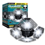 Bell + Howell Panneaux réglables multidirectionnels Quadburst LED Lumière de garage, 8000 Lumens