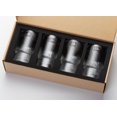 thumbnail image 4 of Galateo Capri Collection Victoria Plus Borosilicate Ribbed Drinking Glasses - Set of 4, 4 of 6