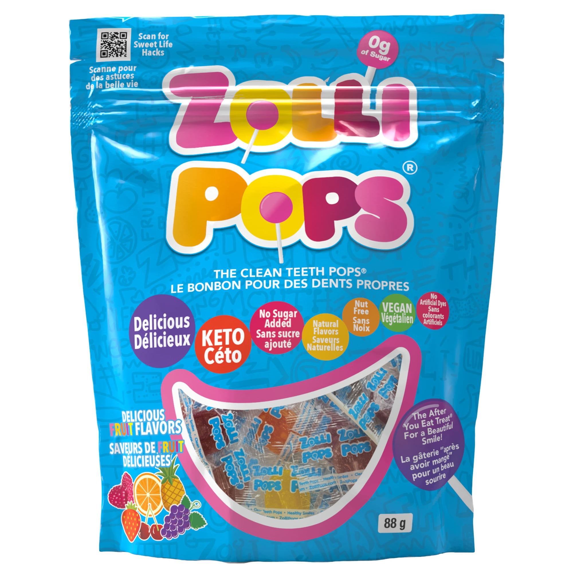 munpopo3✧*。゜ Zolli Zollipops Sugar Free Assorted Fruit Lollipops 88g - Walmart.ca