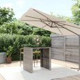 thumbnail image 1 of vidaXL Table de Bar avec Dessus en Verre Gris 105x80x110 cm Rotin Poly, 1 of 4