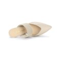 thumbnail image 4 of BLISSFUL STEP Women's Pointed Toe Elastic Strap Stiletto Heelsed Mules Beige 9, 4 of 8