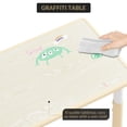thumbnail image 3 of GloryStar Height Adjustable Kids Table and 6 Chairs Set - Graffiti Desktop, Easy-to-Clean Arts & Crafts Table with Non-Slip Legs, Detachable Storage Box for Daycare, Classroom, and Home, 3 of 8