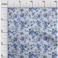 thumbnail image 2 of oneOone Silk Tabby Medium Blue Fabric Floral Sewing Craft Projects Fabric Prints By Yard 42 Inch Wide, 2 of 4