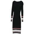 thumbnail image 2 of bar III Robe Chandail Midi en Tricot Côtelé pour Femmes, Noir, Petit, 2 of 2
