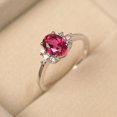 thumbnail image 1 of Natural Certifed Oval Shape Red Colour Ruby Gemstone Handamde Ring For Woman And Men Birthstone Gift Ring Wedding Ring, 1 of 3