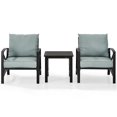 thumbnail image 4 of Crosley Furniture Kaplan 3Pc Fabric Conversation Set in Oil Bronze/Mist Green, 4 of 11