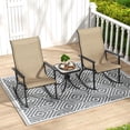thumbnail image 2 of Patiojoy 3 Piece Rocking Bistro Set Outdoor Fabric Rocker Chairs Set with Coffee Table, 2 of 9