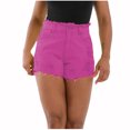 thumbnail image 1 of Timegard Short en Denim pour Femmes Déchiré Taille Haute Trou Mode Urbaine Short en Jean Extensible avec Poches, 1 of 7
