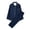 Dark Blue, variant on LSLJS Men's Pajama Sets Casual Homewear Long-Sleeve Tops Trousers Turndown Collar Night Pajamas Suits, Mens Sleepwear Gifts for Men
