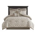 thumbnail image 1 of Madison Park Odette Ensemble de Literie 8 Pcs en Polyester Jacquard Beige, 1 of 14