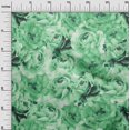 thumbnail image 3 of oneOone Rayon Sea Green Fabric Floral Craft Projects Decor Fabric Printed By The Yard 56 Inch Wide, 3 of 4