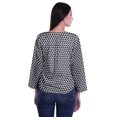 thumbnail image 4 of Moomaya Haut à Manches Longues Imprimé avec Patte de Boutonnage, Col Rond, Tunique d'Été Décontractée pour Femme, 4 of 5