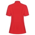 thumbnail image 2 of iefiel Women's Short Sleeve Cross Collar Chef Coat Double Breasted Chef Jacket Kitchen Restaurant Work Uniform Red S, 2 of 7