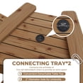 thumbnail image 4 of GloryStar Outdoor Tall Adirondack Chairs Set of 2 HDPE, Paio Adirondack Barstools with Connecting Tray, Recycled Poly Patio High Adirondack Chairs for Deck, Backyard, Balcony, 4 of 8