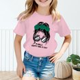 thumbnail image 2 of Hauts de Danse pour Enfants Filles T-Shirt Manches Longues Enfants Filles Mignon Graphique Imprimé Col Rond Manches Courtes Tee Été Décontracté T-Shirt Hauts, 2 of 5