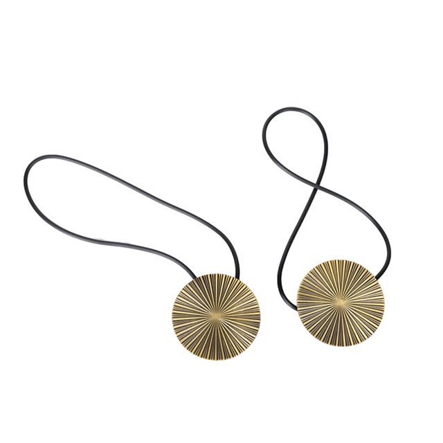yingyy 1/2/3/5 2 Pieces Curtain Tieback Round Polyester Replacement Simple Style Household Kitchen Sunshade Drape Fixing Fastener Bronze 1 Pc