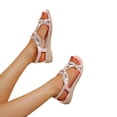 thumbnail image 4 of Kcodviy Sandales pour Femmes Chaussures Compensées Espadrilles Sandales pour Femmes Sandales à Bride à Boucle Sandales d'Été pour Femmes Sandales à Plateforme Sandales de Plage Chaussures pour Talons Hauts Sandales pour Femmes, 4 of 5