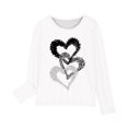 thumbnail image 4 of RXIRUCGD Chemises à Manches Longues pour Filles, Col Rond Mignon, Blouses Décontractées Élégantes (Blanc, Taille : 5 Ans), 4 of 5