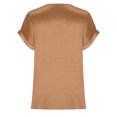 thumbnail image 4 of EQWLJWE Hauts d'Été pour Femmes Hauts pour Femmes Liquidation Mode T-Shirt d'Été pour Femme à Col Rond Uni à Manches Courtes Aguichant Blouse, 4 of 5