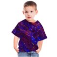 thumbnail image 4 of Penkiiy Garçons Filles Enfants T-Shirts Graphiques 3D à Étoiles Imprimées, Garçons Filles Chandails Fantaisie Col Rond Manches Courtes T-Shirts 13-14 Ans Multicolore, 4 of 4