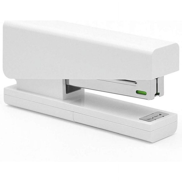 White Stapler, Desktop Stapler, Classic Office Stapler, 20 Sheets Capacity White Stapler Set with Storage