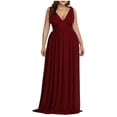 thumbnail image 2 of UPPADA Robe Grande Taille pour Invitées de Mariage pour Femmes, Manches Courtes, Robe de Bal de Mariage, Robe de Bal Formelle, Robe Longueur au Sol, Robe Cocktail, Robe Portefeuille Formelle de Mariage, Liquidation en Liquidation, 2 of 6