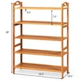 thumbnail image 2 of Gymax Étagère à Chaussures en Bambou à 5 Niveaux, Étagère à Chaussures Autoportante, Organisateur de Rangement pour Chaussures d'Entrée, 2 of 10