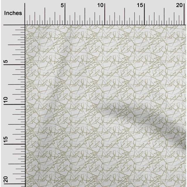 oneOone Silk Tabby Olive Green Fabric Triangle Shape Geometric Craft Projects Decor Fabric Printed By The Yard 42 Inch Wide